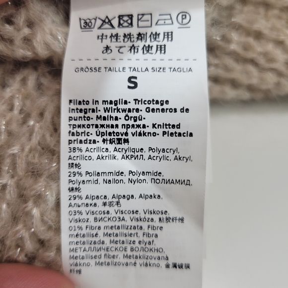 Emme Marella Alpaca Blend Knit Cozy Long Open Cardigan Size Small - Picture 10 of 10